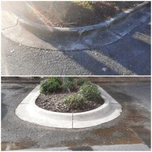 Commercial Power Washing around parking lots