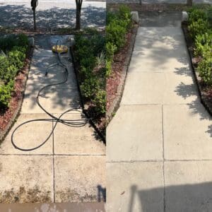 Residential Pressure Washing Cement walkways