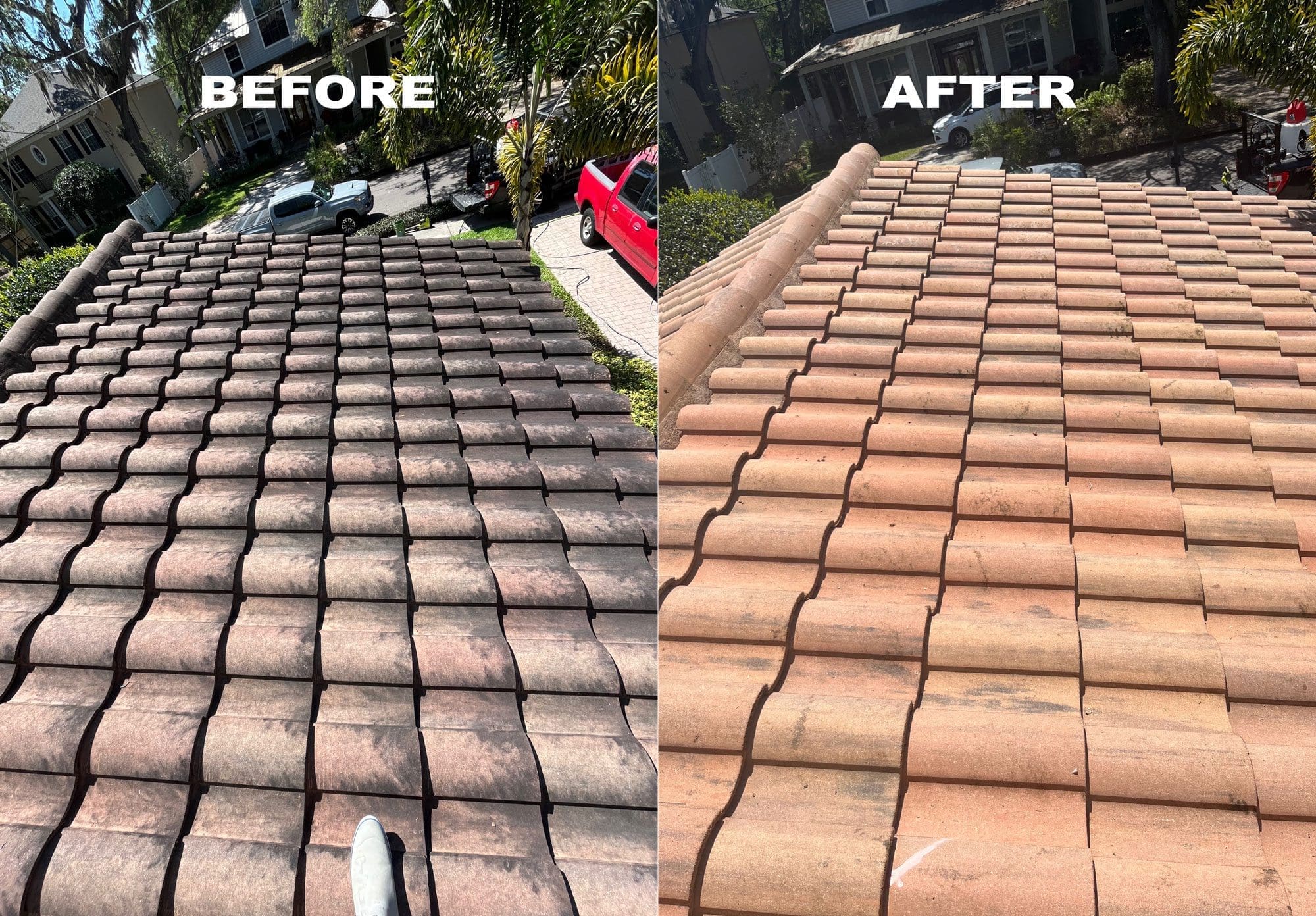Roof Tile Pressure Wash